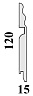 Шпонированный плинтус Finitura Decor 120*15 мм фигурный Дуб