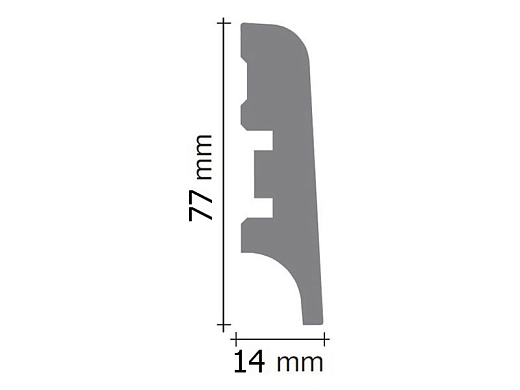 Плинтус Белый прямой Pergo 2400х14х77 мм