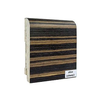 Шпонированный плинтус Finitura Decor 70*15 мм Эбен