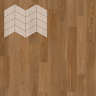 Паркет Елка Французская Lab Arte Chevron Дуб Натур Гридж лак 400/337х110х14/3/60°