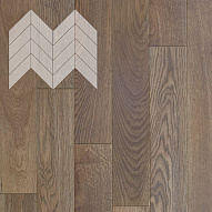 Паркет Елка Французская Lab Arte Chevron Дуб Селект Гамлет лак 600/450х150х14/3/45°