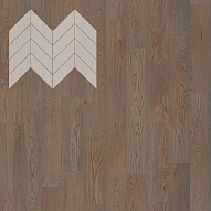 Паркет Елка Французская Lab Arte Chevron Дуб Рустик Грис лак 600/510х90х14/3/45°