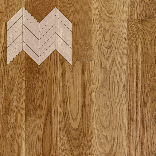 фото товара Паркет Елка Французская Lab Arte Chevron Дуб Рустик лак без браша 600/475х125х14/3/45°