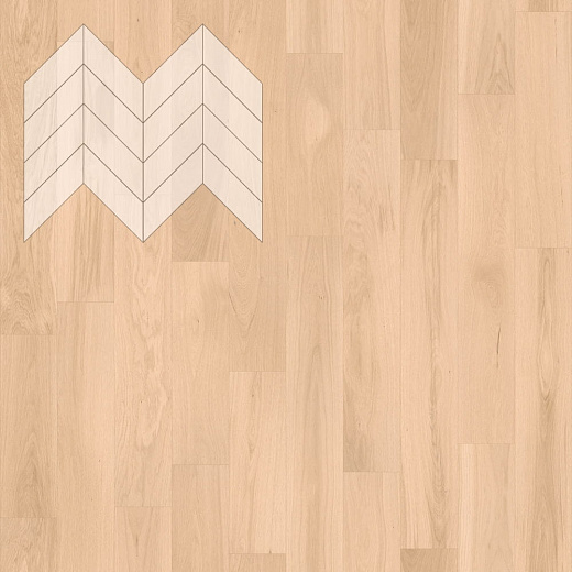 фото товара Паркет Елка Французская Lab Arte Chevron Дуб Натур Бетон лак 600/490х110х14/3/45°