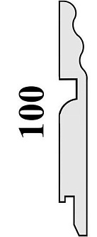 Шпонированный плинтус Finitura Decor 100*19 мм фигурный Венге original