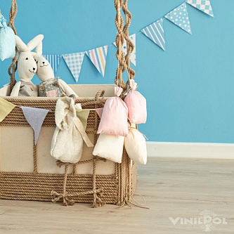 Виниловый пол Vinilam Vinipol Glue 2 мм. клеевая плитка 7893 -EIR Дуб Сиена