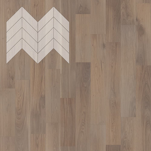 фото товара Паркет Елка Французская Lab Arte Chevron Дуб Селект Беж лак 600/450х150х14/3/45°