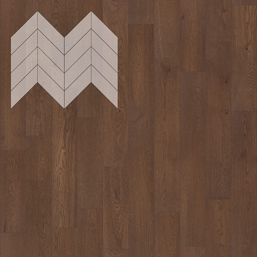 фото товара Паркет Елка Французская Lab Arte Chevron Дуб Натур Грот лак 600/490х110х14/3/45°