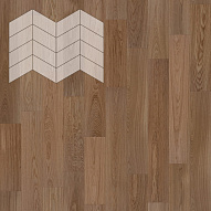 Паркет Елка Французская Lab Arte Chevron Дуб Рустик Норвег лак 400/313х150х14/3/60°