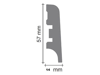 Плинтус прямой Pergo 2400х14х58 мм