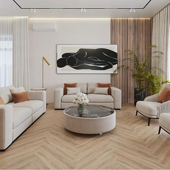 Клеевая плитка Vinilam Parquet Herringbone Glue 2,5 mm GD11355 Паркет Монпелье