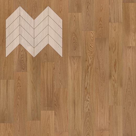 фото товара Паркет Елка Французская Lab Arte Chevron Дуб Рустик Прозрачное масло 600/450х150х14/3/45°