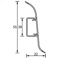 Плинтус Ideal Комфорт под цвет вашего пола 2,5 м