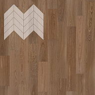 Паркет Елка Французская Lab Arte Chevron Дуб Рустик Норвег лак 600/510х90х14/3/45°