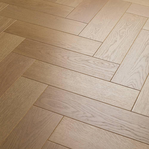 фото товара Паркет Royal Parket Елка Английская 490х125х13мм Дуб Натур Фаро лак