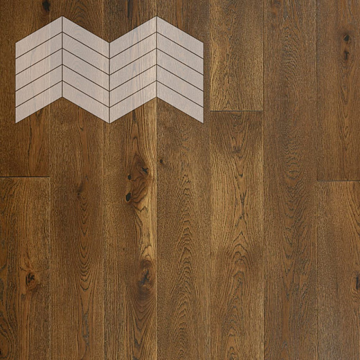 фото товара Паркет Елка Французская Lab Arte Chevron Дуб Селект Лофт лак 549/439х190х14/3,5/60°