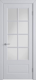 Межкомнатная дверь ВФД Stockholm Glanta Ett 87ДО White Cloud