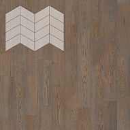 Паркет Елка Французская Lab Arte Chevron Дуб Натур Грис лак 400/328х125х14/3/60°