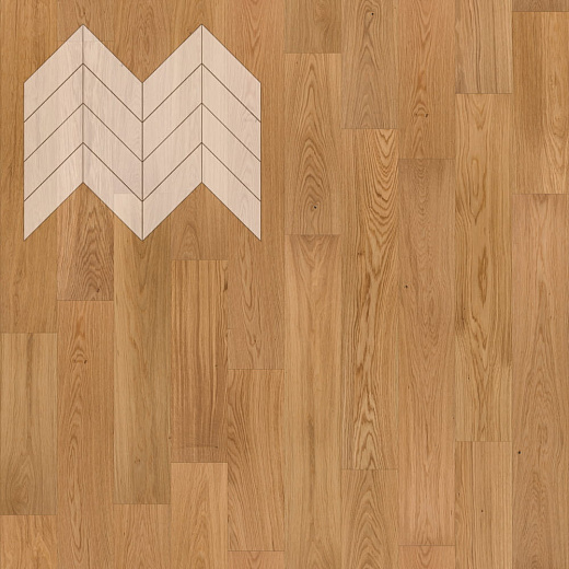 фото товара Паркет Елка Французская Lab Arte Chevron Дуб Селект Кольт лак 600/450х150х14/3/45°