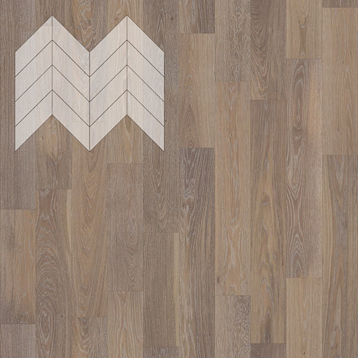 фото товара Паркет Елка Французская Lab Arte Chevron Дуб Селект Деликат лак 600/510х90х14/3/45°