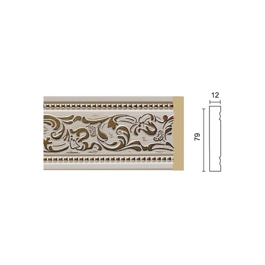 фото товара Decor-Dizayn Молдинг 150-115G широкий золотистый