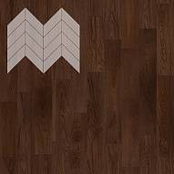 Паркет Елка Французская Lab Arte Chevron Дуб Рустик Бронза лак 600/490х110х14/3/45°