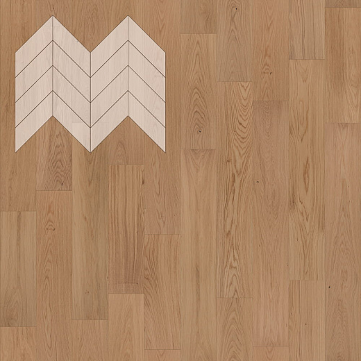 фото товара Паркет Елка Французская Lab Arte Chevron Дуб Рустик Ларс лак 600/510х90х14/3/45°