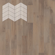 Паркет Елка Французская Lab Arte Chevron Дуб Селект Беж лак 400/337х110х14/3/60°