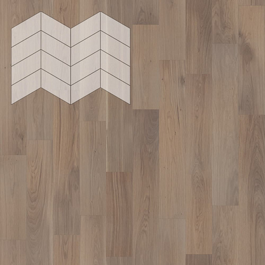 фото товара Паркет Елка Французская Lab Arte Chevron Дуб Селект Беж лак 400/337х110х14/3/60°