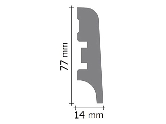 Плинтус Белый прямой Pergo 2400х14х77 мм