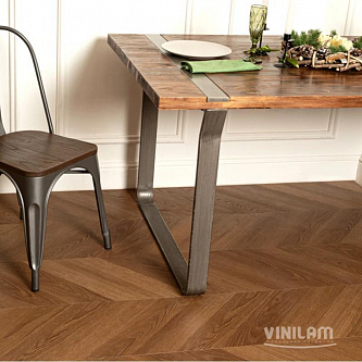 Виниловый пол Vinilam Parquet Chevron 2,5 мм. I1651102 Шеврон Плезир