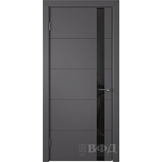 Межкомнатная дверь ВФД Stockholm Trivia 50ДО0 Black Gloss