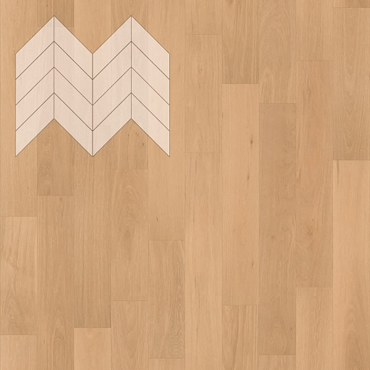 фото товара Паркет Елка Французская Lab Arte Chevron Дуб Селект Бург лак 600/510х90х14/3/45°