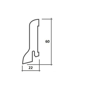 Плинтус Polarwood шпонированный 22x60x2500 мм
