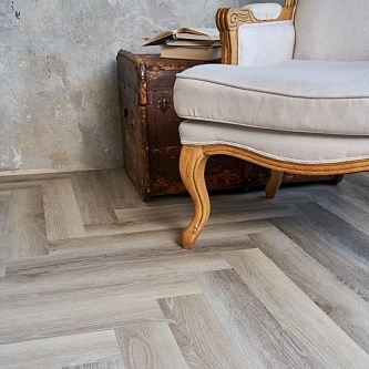 Виниловый пол Vinilam Parquet herringbone 6,5 мм. интегрированная подложка IS11122 Эрмитаж Паркет