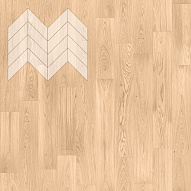 Паркет Елка Французская Lab Arte Chevron Дуб Селект Блонд лак 600/450х150х14/3/45°