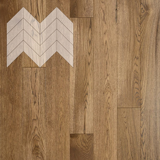 фото товара Паркет Елка Французская Lab Arte Chevron Дуб Рустик Тибальт лак 600/475х125х14/3/45°