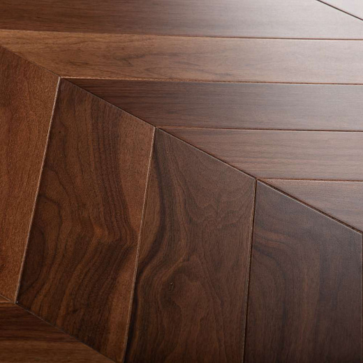 фото товара Паркет Елка Французская Lab Arte Chevron Орех Американский Прайм Gloss лак 500/410х90х14 /45°