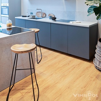 Виниловый пол Vinilam Vinipol Glue 2 мм. клеевая плитка 7896 -EIR Дуб Флоренция