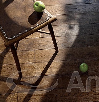 Массивная доска Amigo Дуб Карамель Браш Лак 125 мм