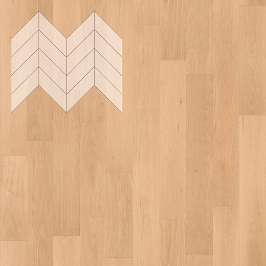 фото товара Паркет Елка Французская Lab Arte Chevron Дуб Рустик Шёлк лак 600/450х150х14/3/45°