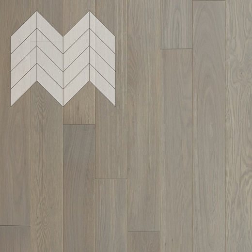 фото товара Паркет Елка Французская Lab Arte Chevron Дуб Рустик Concrete лак 600/450х150х14/3/45°