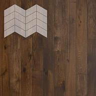 Паркет Елка Французская Lab Arte Chevron Дуб Натур Коньяк лак 400/313х150х14/3/60°